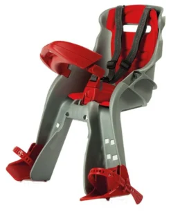 Seggiolino bici Okbaby 760 ORION Argento e Rosso