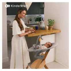 Seggiolone Kinderkraft KHENCA00GRY0000 ENOCK evolutivo 4 in 1 con sdra