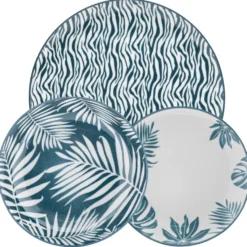 Servizio tavola 18 pz (6 piatti piani, 6 fondi, 6 frutta) Ø 27 cm, Ø 21 cm, Ø 19 cm - Merida