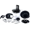Set 10 accessori per Soup maker: recipiente con manico, set 4 lame per affettare, sminuzzare e grattugiare, sbattiuova, spremiagrumi, lama tritatutto, perno aggiuntivo, accessorio per impastare. - Evviva