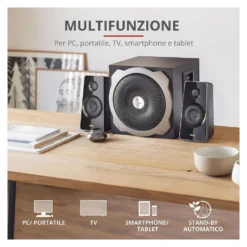 Set altoparlanti pc Trust 19019 TYTAN 2.1 Speaker Set Black e Grey