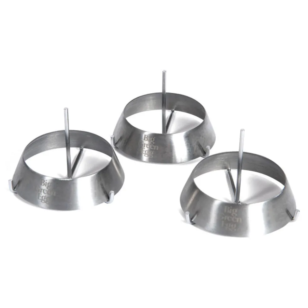 Set 3 Anelli Acciaio Inox per barbecue Big Green Egg