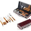 Set attrezzi barbecue Ompagrill 01241 Inox e Legno