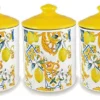 Set barattoli Ar.Ca. 56901 LEMON Giallo e Bianco