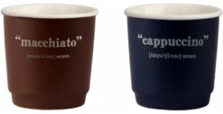Set bicchierini caffè Amicasa Art 2 COFFEE Dark