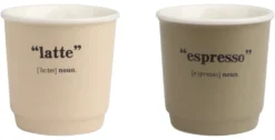 Set bicchierini caffè Amicasa Art 1 COFFEE Light