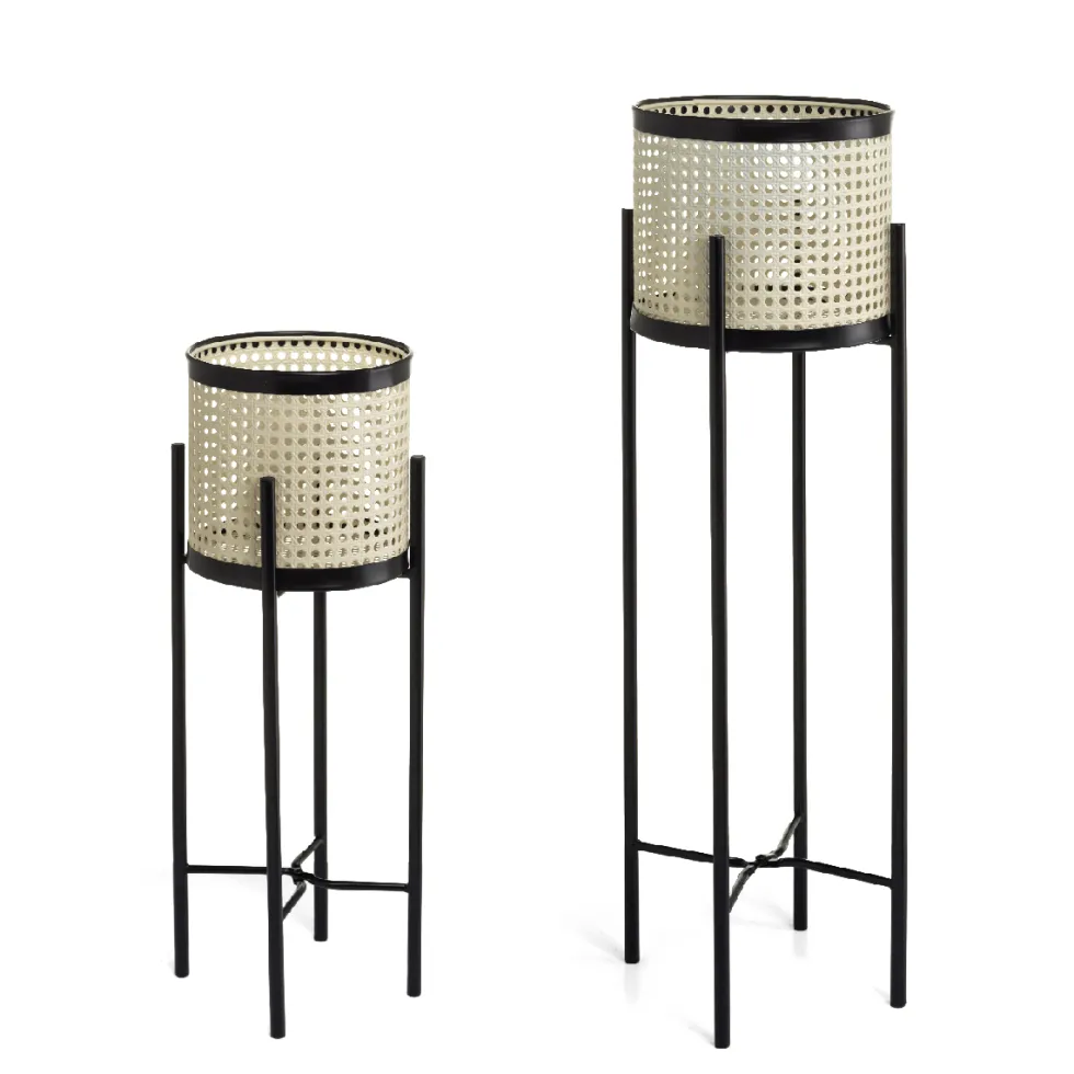 Set 2 Cachepot Con Supporto - Satin
