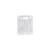 Set 6 candelabri in glass rigato trasparente 4 x 4 x h 4 cm - Floreal