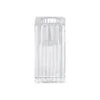 Set 6 candelabri in glass rigato trasparente 4 x 4 x h 7,5 cm - Floreal