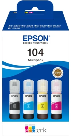 Set cartucce stampante Epson C13T00P640 ECOTANK Multipack 104