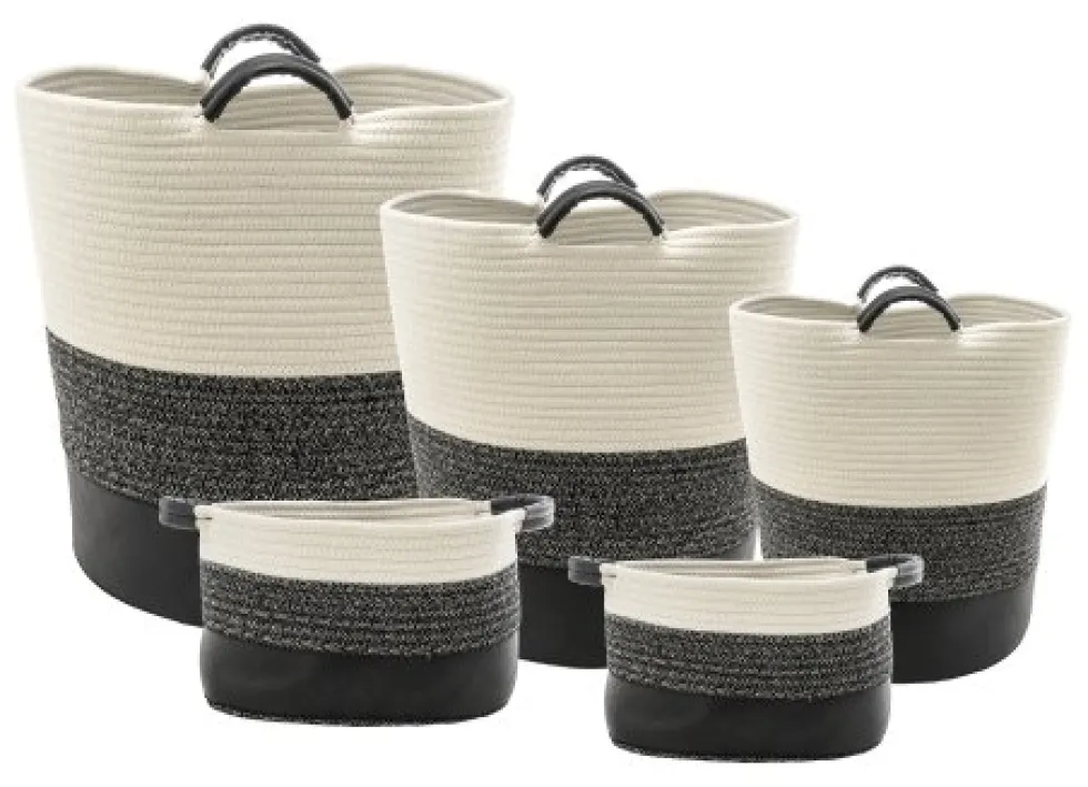 Set ceste Cipi CP904PAB LE PANIER Nero e Bianco