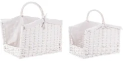 Set ceste Yes Everyday 0415525 ALESHA porta legna Bianco