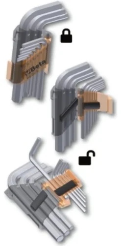 Set chiavi maschio esagonale Beta 96/SC (espositore da 10 blister) Cro