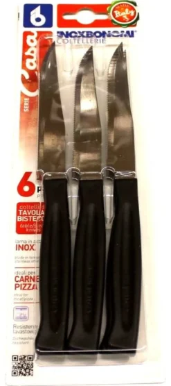 Set coltelli bistecca Coltellerie Inox Bonomi 82006N lama dentata (11c