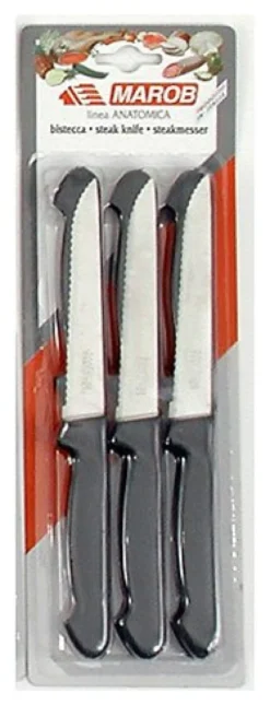 Set coltelli bistecca Marietti 1860 125AB06N ANATOMICA lama dentata (1