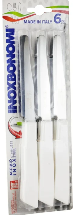 Set coltelli Coltellerie Inox Bonomi 30006BSC lama dentata (11cm) Bian