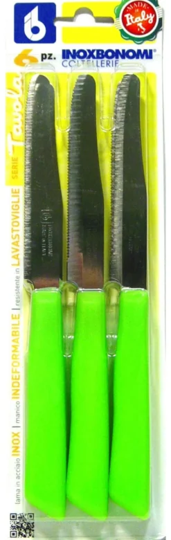 Set coltelli Coltellerie Inox Bonomi 30006VSC lama dentata (11cm) Verd