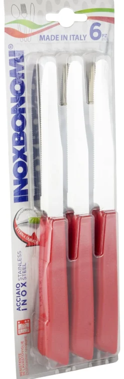 Set coltelli Coltellerie Inox Bonomi 30006RSC lama dentata (11cm) Ross