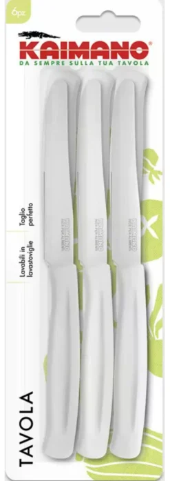 Set coltelli Kaimano 1023390 DINAMIK punta dentata Bianco