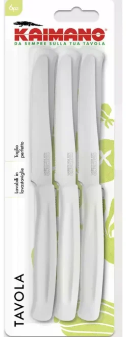 Set coltelli Kaimano 1023401 DINAMIK lama seghettata Bianco