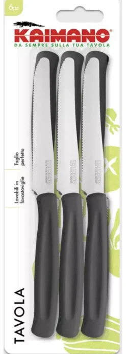 Set coltelli Kaimano 1023398 DINAMIK lama seghettata Nero