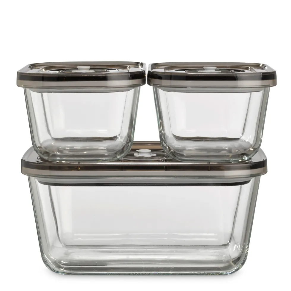 Set 3 contenitori per sottovuoto VacuBoxx Eco-Set