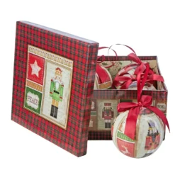 Set 4 decorazioni albero scatola regalo Ø 10 cm - Decor