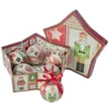 Set 6 decorazioni albero scatola regalo a stella Ø 7,5 cm - Decor