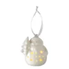 Set 2 decorazioni in porcellana Babbo Natale con LED7,5 x 6 x h 8,5 cm - Decor