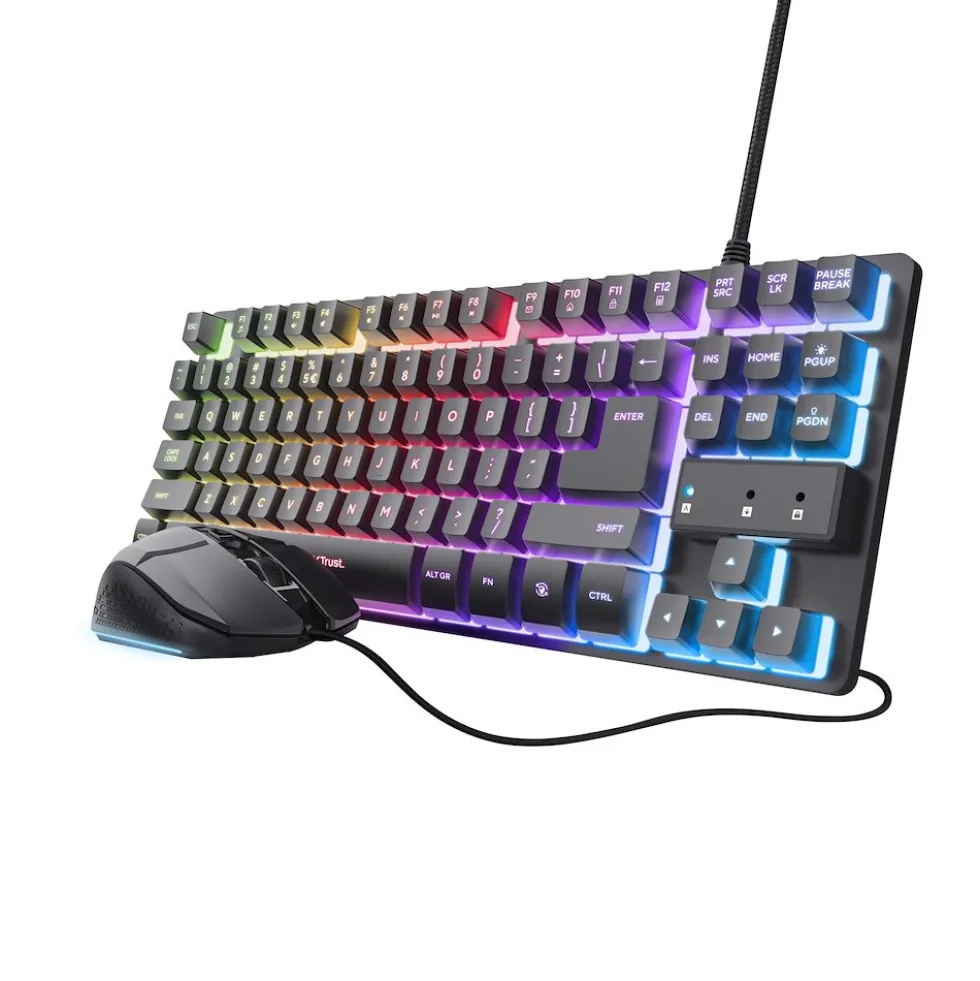 Set gaming tastiera + mouse Trust GXT 798 2-in-1 con LED