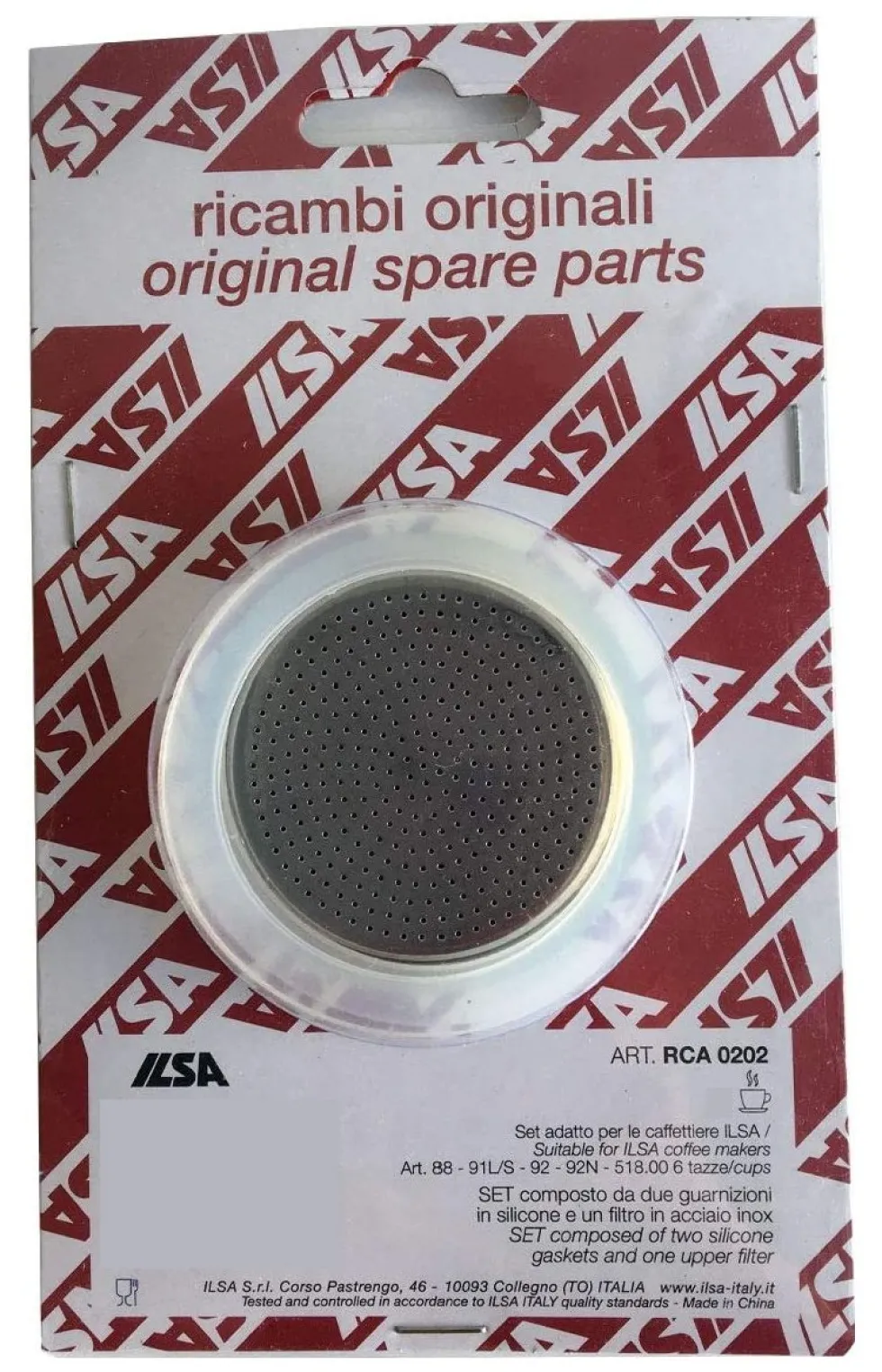 Set guarnizioni e filtro caffettiera Ilsa RCA0201 SLANCIO