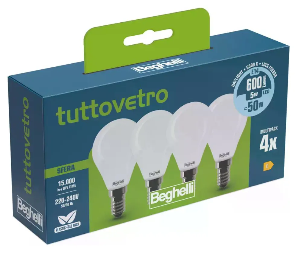 Set lampadine led Beghelli 58058 TUTTOVETROLED