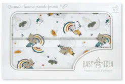 Set lenzuola culla Baby Idea LCFB Fantasia beige