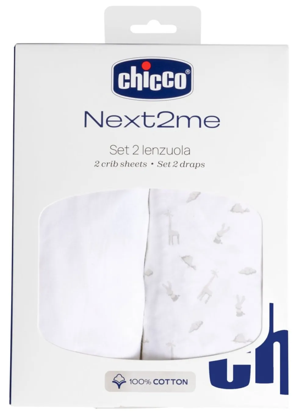 Set lenzuola culla Chicco 09101129910990 NEXT2ME Cloud