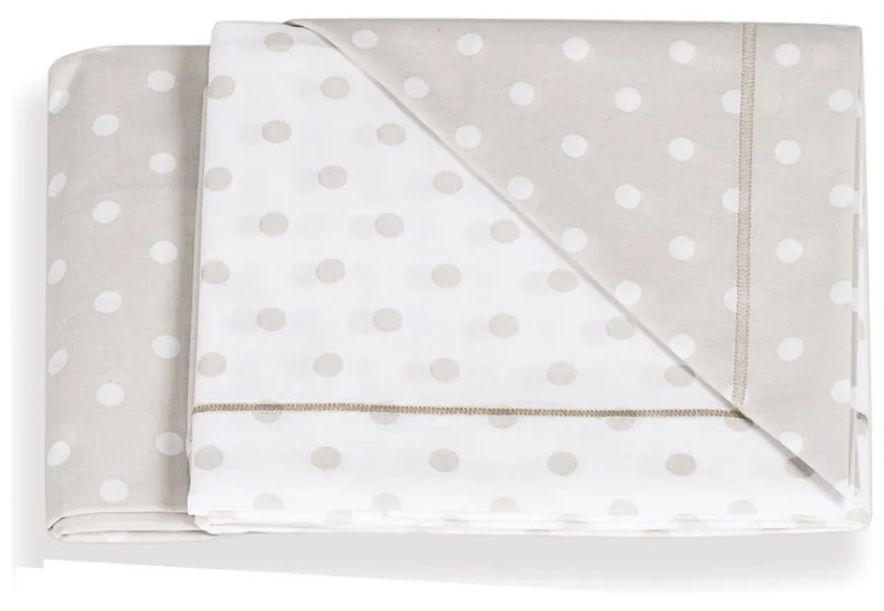 Set lenzuola culla Italbaby 020 1288 03 NEXT2ME FOREVER Pois tortora