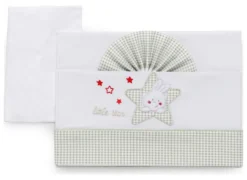 Set lenzuola culla Italbaby 15 3010 206 STAR carrozzina Avorio