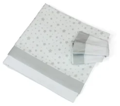 Set lenzuola lettino Baby Idea L2006GR STELLINE completo Grigio
