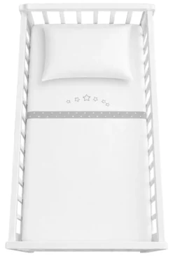 Set lenzuola lettino Baby Idea LSGR LITTLE STAR completo Grigio