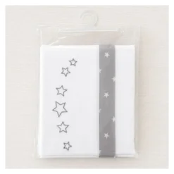 Set lenzuola lettino Baby Idea LSGR LITTLE STAR completo Grigio