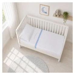 Set lenzuola lettino Baby Idea LSAZ LITTLE STAR completo Azzurro