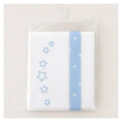 Set lenzuola lettino Baby Idea LSAZ LITTLE STAR completo Azzurro