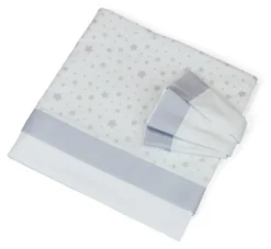 Set lenzuola lettino Baby Idea L2006VD STELLINE completo Lilla