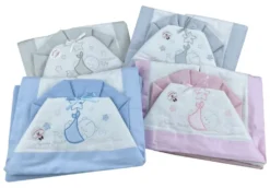 Set lenzuola lettino Baby Idea L1950 completo Flanella Assortito