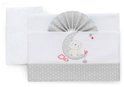 Set lenzuola lettino Italbaby 15 2010 408 MOON completo Grey