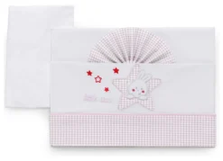 Set lenzuola lettino Italbaby 15 2010 201 STAR completo Rosa