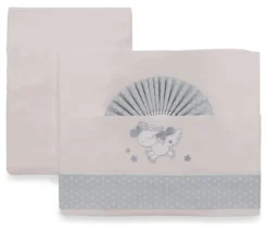 Set lenzuola lettino Italbaby 015 2010 0508 UNICORN completo Grey