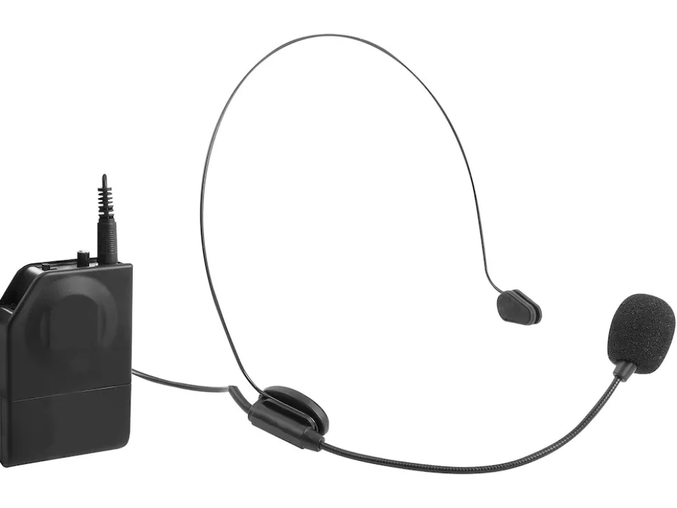 Set microfoni wireless UHF Trevi EM 408 UHF con archetto e clip