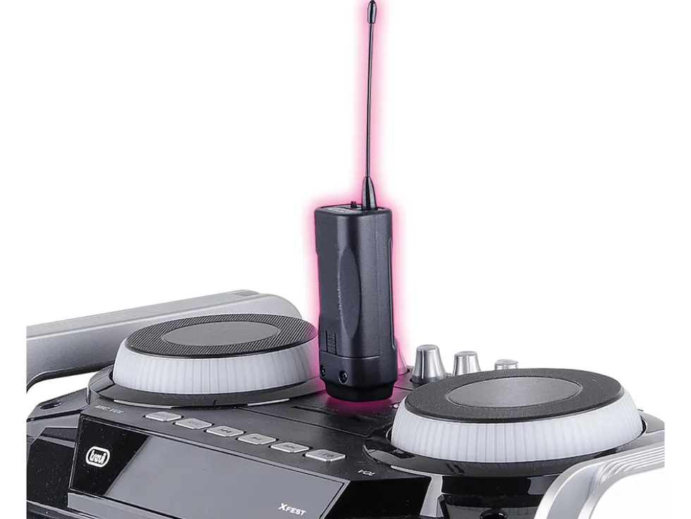 Set microfoni wireless UHF Trevi EM 408 UHF con archetto e clip