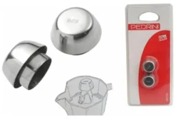 Set paraspruzzi caffettiere Pedrini 130 LILLO Cromo lucido