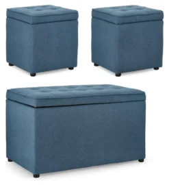 Set pouf Yes Everyday 0740986 DERRICK Blu